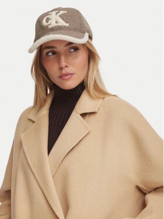 Calvin Klein Czapka z daszkiem LV04F5092G Beżowy ciemny