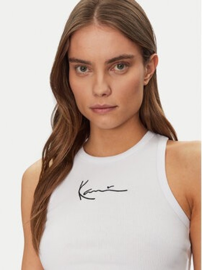 Karl Kani Top 6131302 Biały Cropped Fit