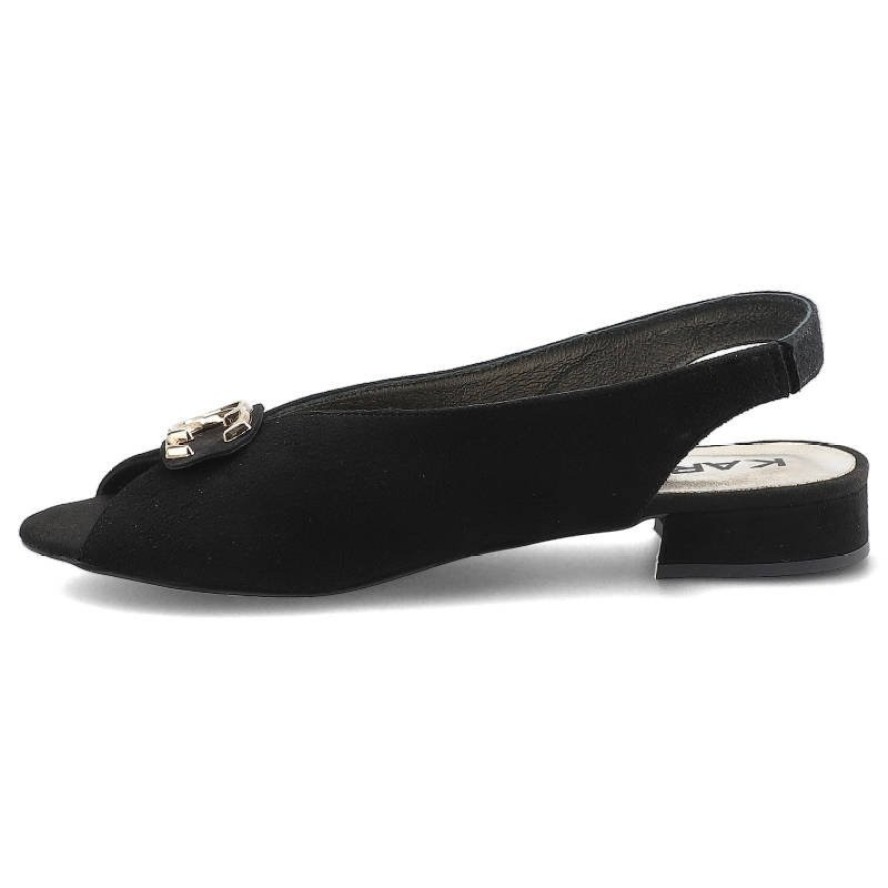 Czarne Sandały Karino Damskie Eleganckie Obuwie