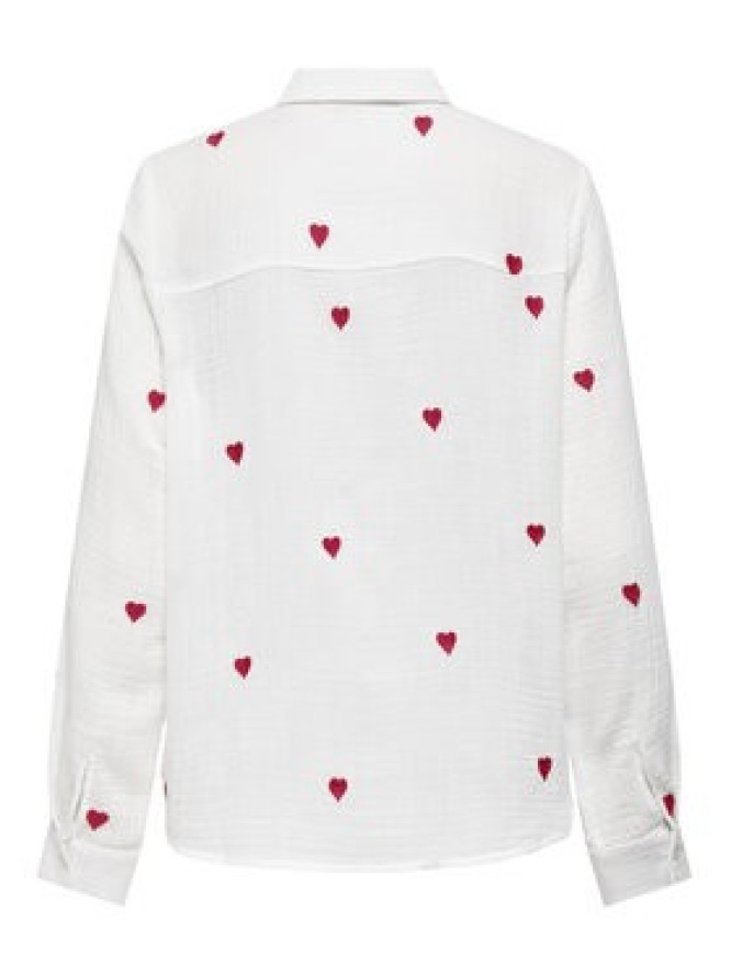 ONLY Koszula Heart 15332482 Biały Regular Fit