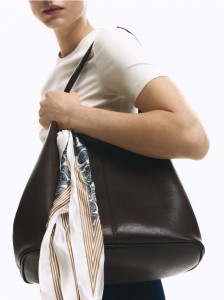 Torebka shopper - ciemnobrązowy