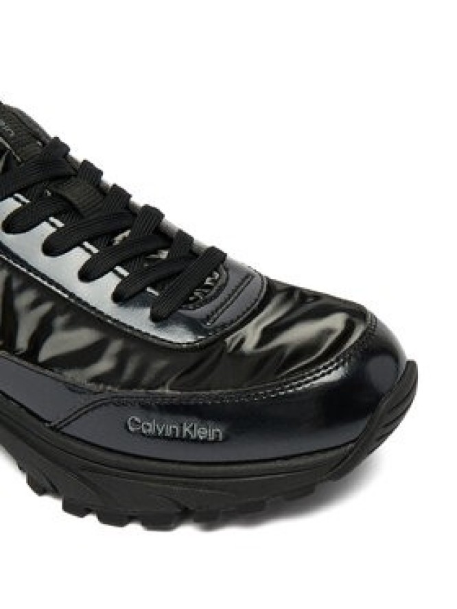 Calvin Klein Sneakersy Hike Runner Lace Up Pearl Ny YW0YW02043 Czarny