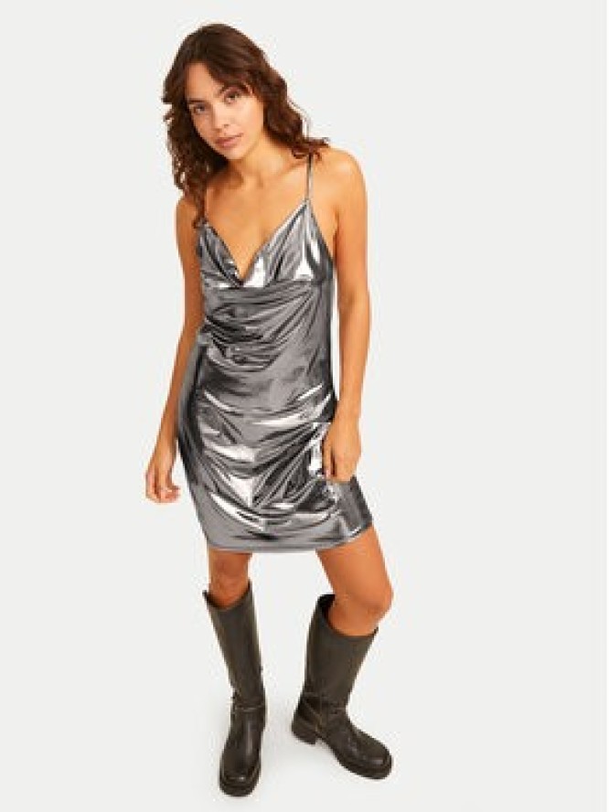 JJXX Sukienka koktajlowa Dina 12266218 Srebrny Loose Fit