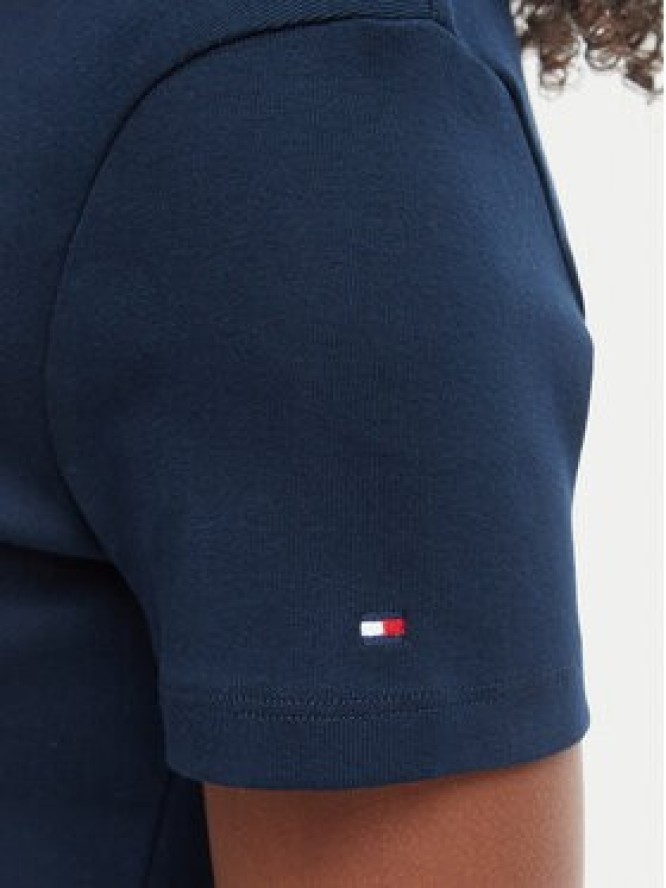 Tommy Hilfiger Polo WW0WW49252 Granatowy Slim Fit