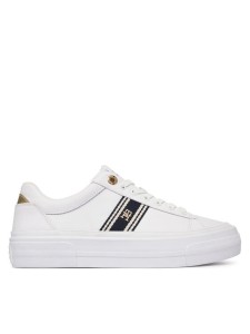 Tommy Hilfiger Sneakersy Th Foxing Platform Webbing FW0FW09353 Biały