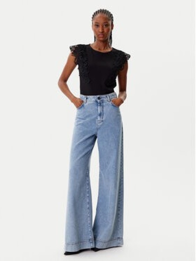 Morgan Bluzka 252-DFLOWER Czarny Regular Fit