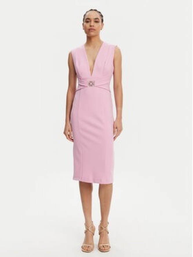 Rinascimento Sukienka koktajlowa CFC0123769003 Różowy Regular Fit