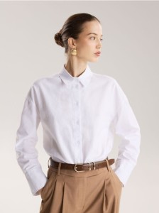 Pasek ze skórą naturalną - brązowy