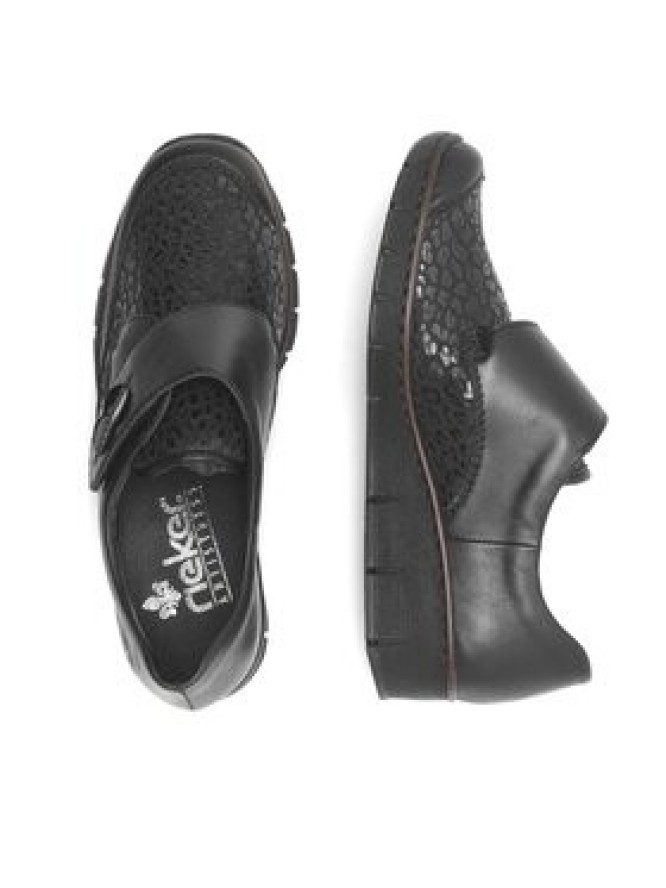 Rieker Półbuty 537C0-00 Czarny