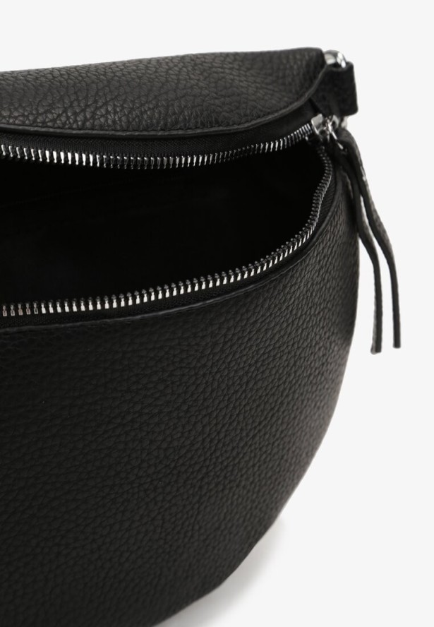 Czarna Nerka z Materiałowym Paskiem Ehadeel