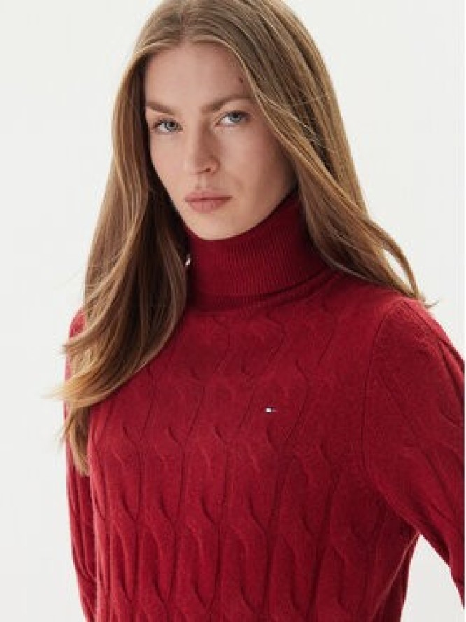 Tommy Hilfiger Sukienka dzianinowa WW0WW46429 Czerwony Slim Fit