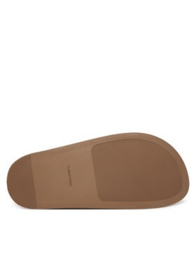 Calvin Klein Klapki City Sandal Buckle Suede HW0HW03130 Beżowy