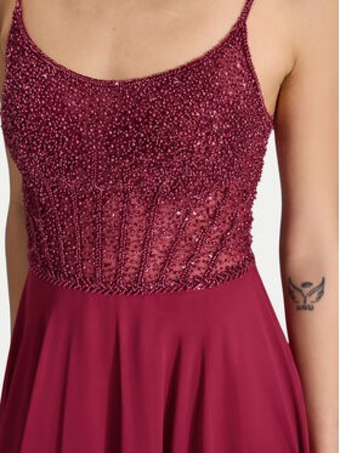 Hey Kyla Sukienka wieczorowa 5AK023HK Bordowy Regular Fit