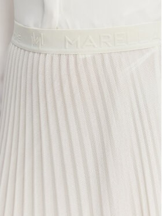 Marella Spódnica plisowana Gabbia 2613101085 Écru Regular Fit