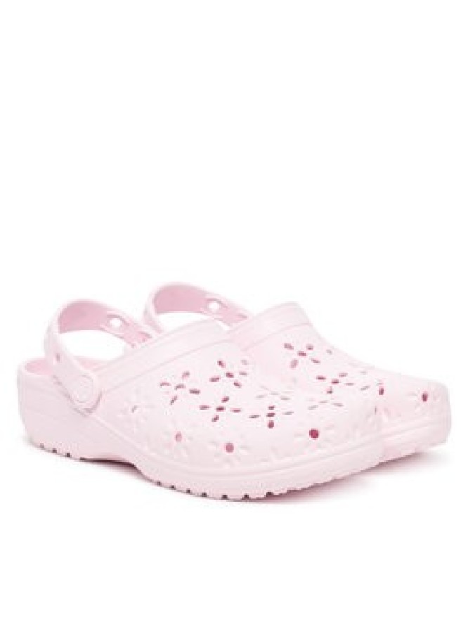 Crocs Klapki Classic Floral Cut Out Clog 210927 Różowy