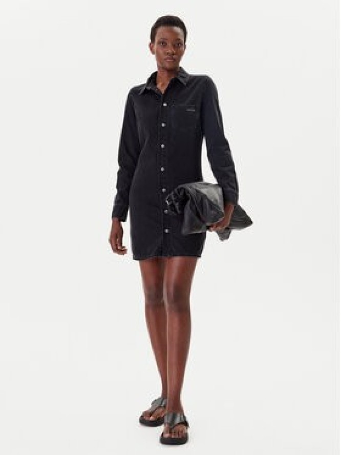 Calvin Klein Jeans Sukienka jeansowa J20J225171 Czarny Slim Fit