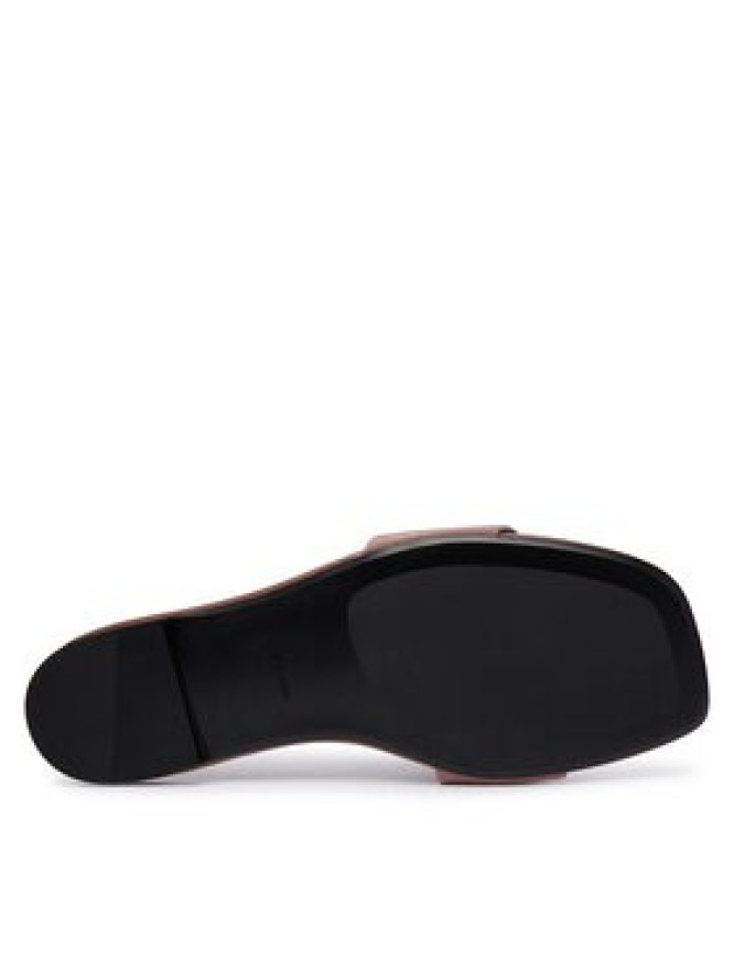 Calvin Klein Klapki Square Flat Sndl Embl Suede HW0HW03055 Różowy