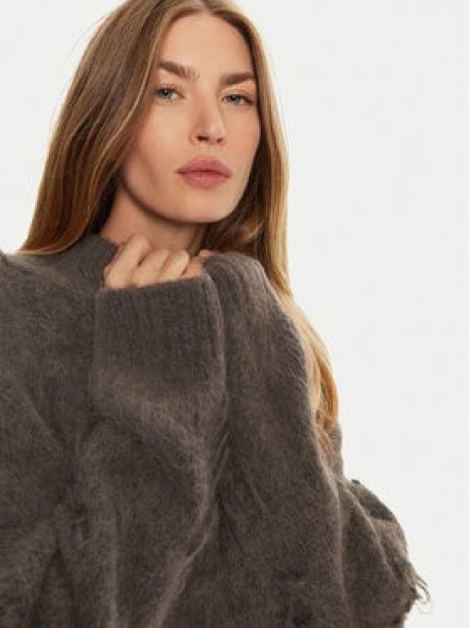 Munthe Sweter Taccu 243160724373 Brązowy Loose Fit
