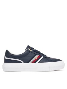 Tommy Hilfiger Sneakersy Th Platform Vulc Leather FW0FW09603 Granatowy
