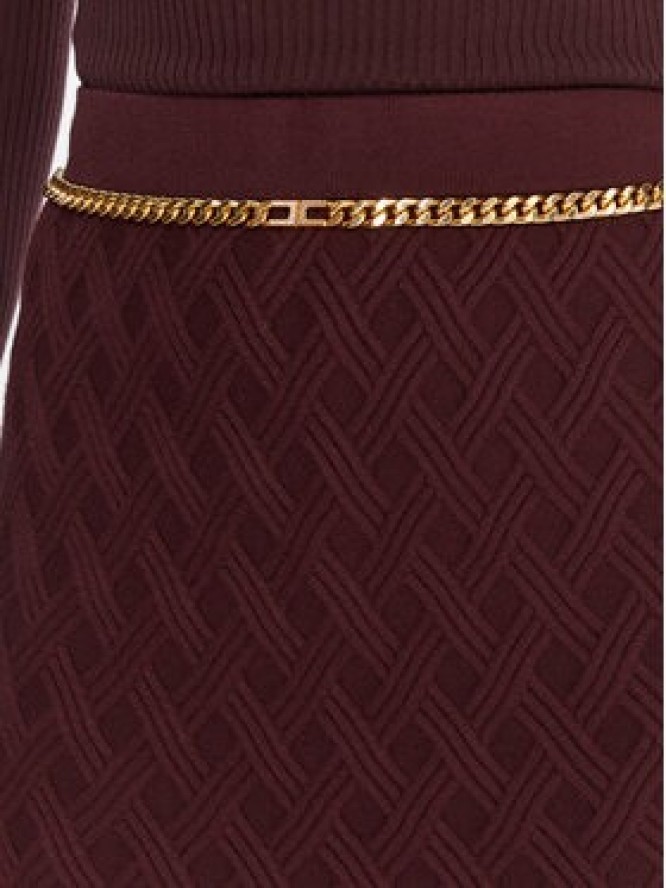 Elisabetta Franchi Spódnica ołówkowa GK-20B-56E2-V390 Bordowy Slim Fit