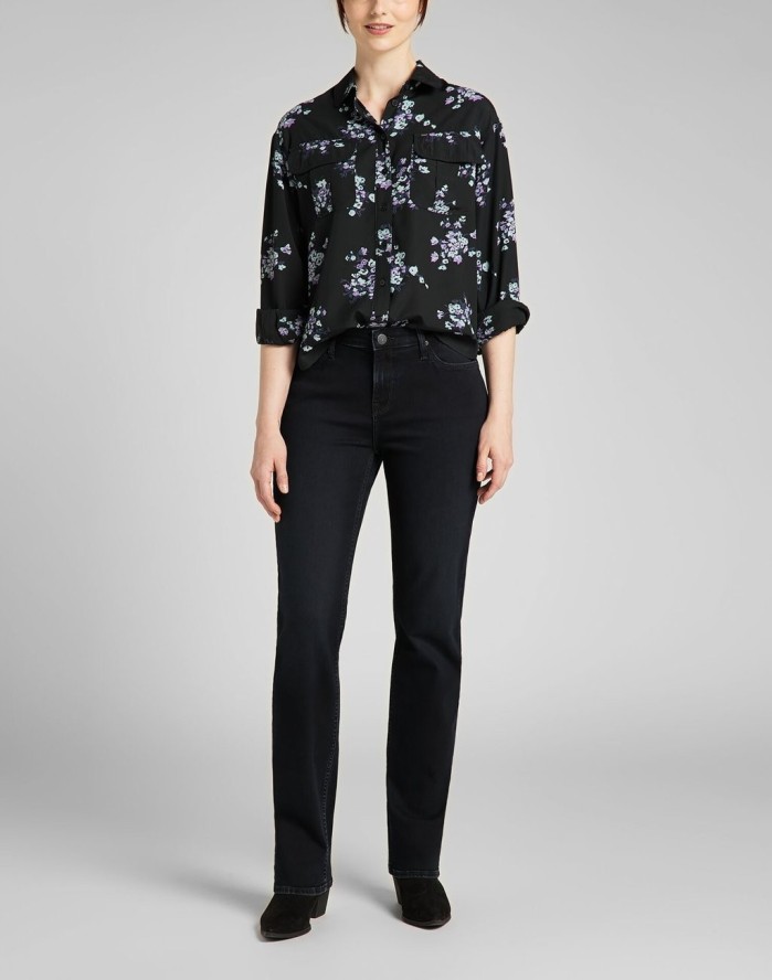 LEE FLORAL BLOUSE DAMSKA KOSZULA DŁUGI RĘKAW BLACK L49UXM01 112140185