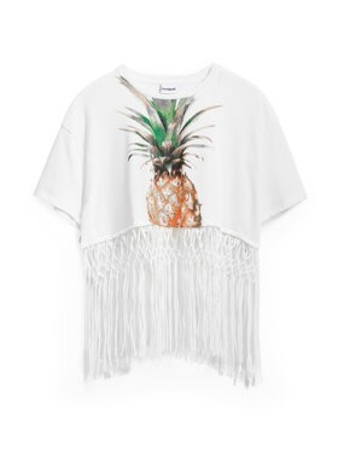 Desigual T-Shirt 25SWTKAN Écru Regular Fit