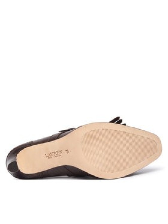 LAUREN RALPH LAUREN Półbuty Colleen Perforated Calfskin Kiltie Pump 802P02364004 Brązowy ciemny