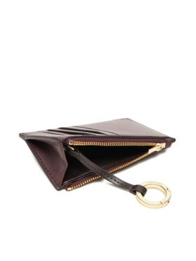 Calvin Klein Portfel Foil Logo Top Zip Cardcase LV04F1090G Bordowy