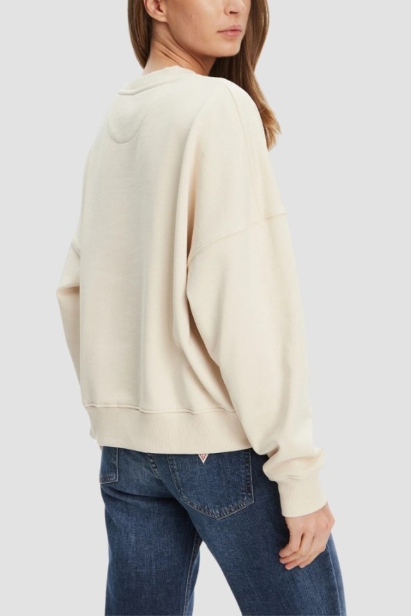 GUESS Beżowa damska bluza z cyrkoniami Rachele, Rozmiar XS