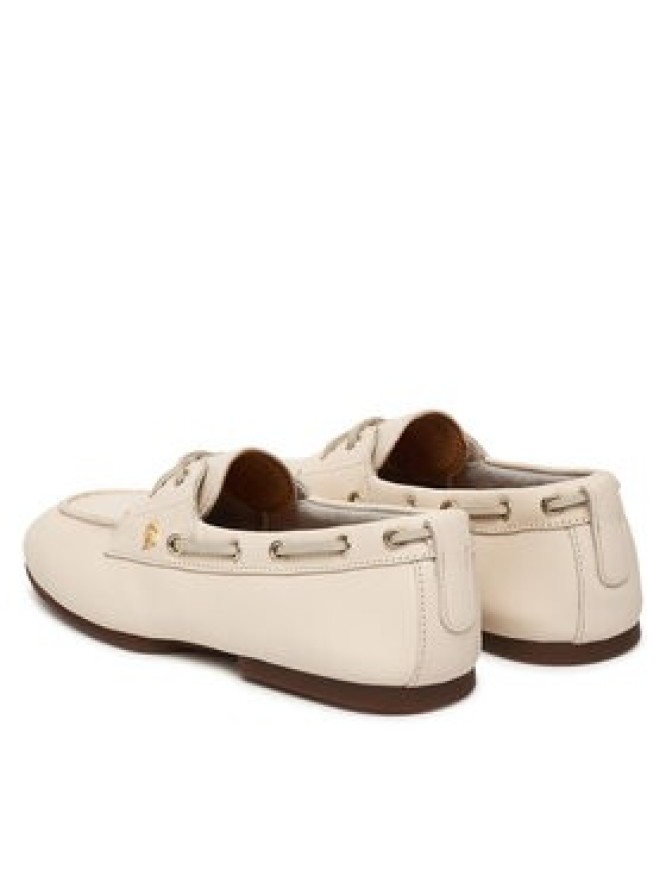 Tommy Hilfiger Półbuty Th Sleek Leather Boat Shoe FW0FW09148 Écru