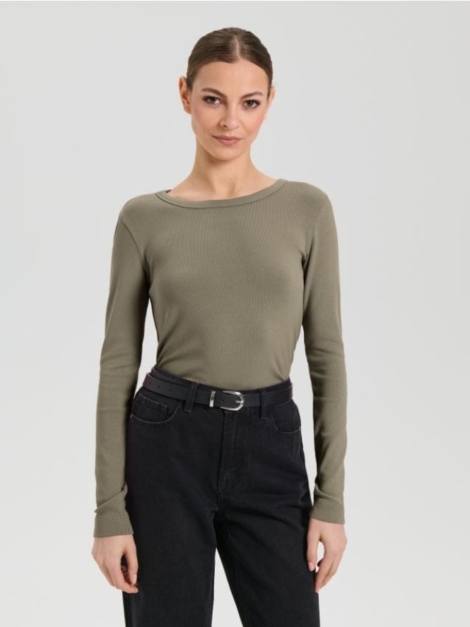 Koszulka z długimi rękawami - khaki