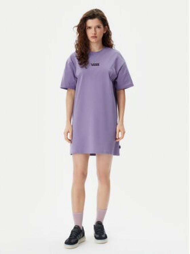 Vans Sukienka codzienna Center Vee VN0A4RU2 Fioletowy Oversize