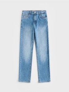 Jeansy slim straight - niebieski