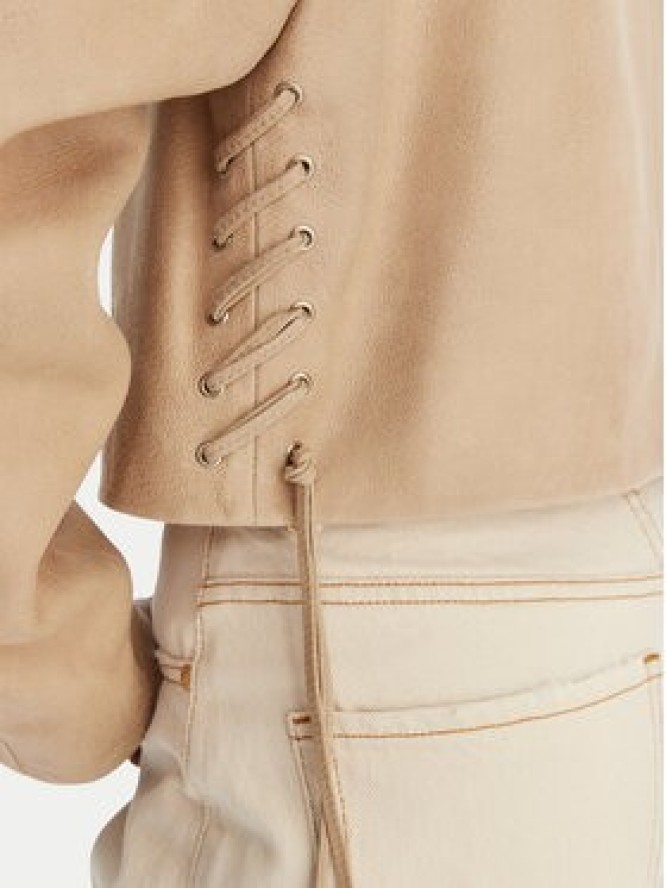 BOSS Kurtka skórzana C_Salace 50554143 Beżowy Regular Fit