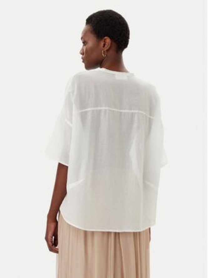 ViCOLO Koszula TD0648 Biały Loose Fit