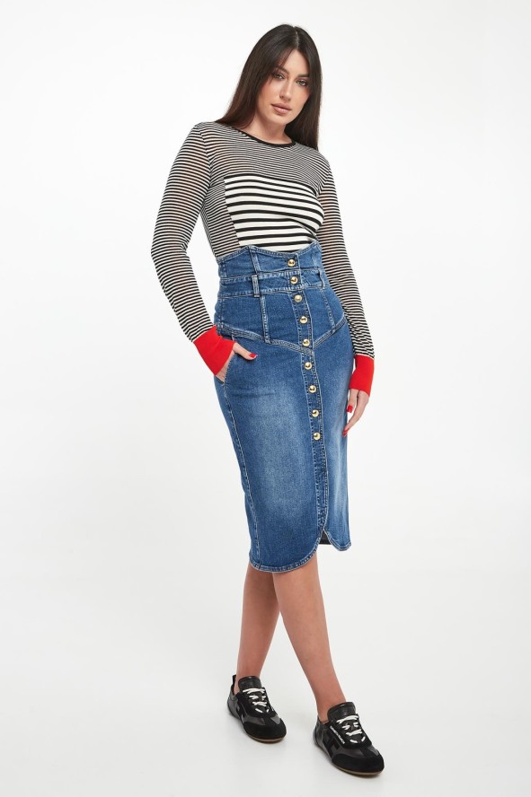 Spódnica jeansowa midi ELISABETTA FRANCHI