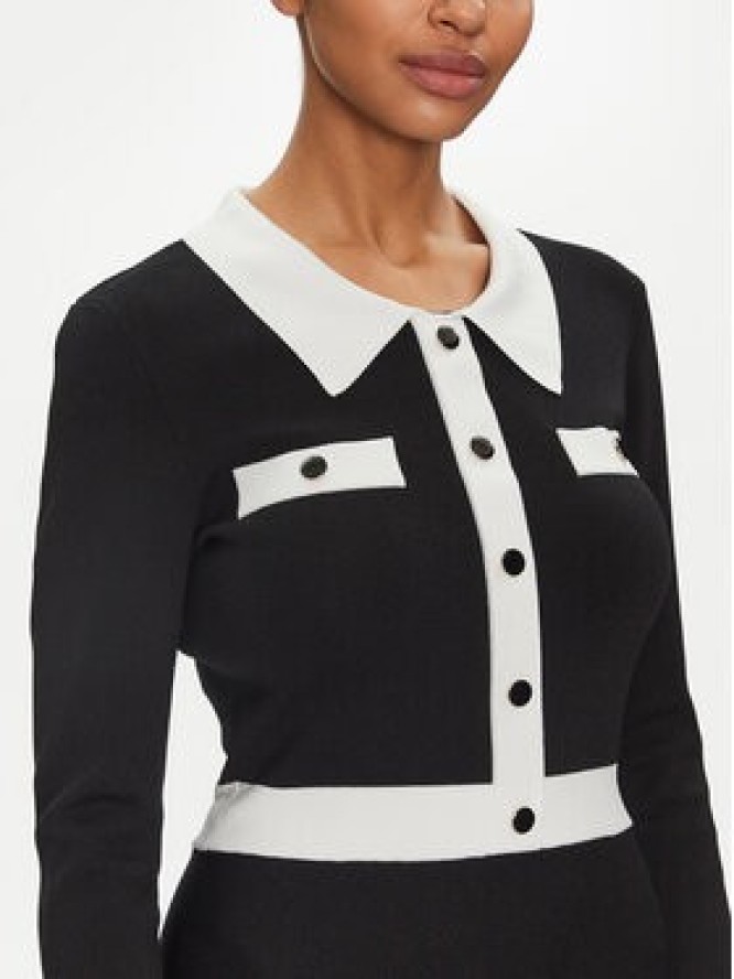 Morgan Sukienka dzianinowa 251-RMAVA Czarny Slim Fit