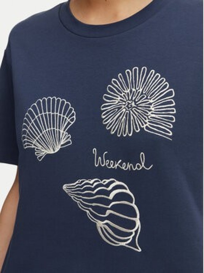 Weekend Max Mara T-Shirt Sabato 2615941112 Granatowy Regular Fit