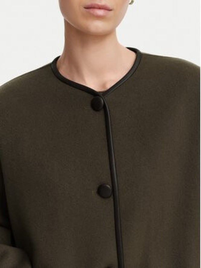 Marella Płaszcz wełniany Satira 2623086034 Brązowy ciemny Relaxed Fit