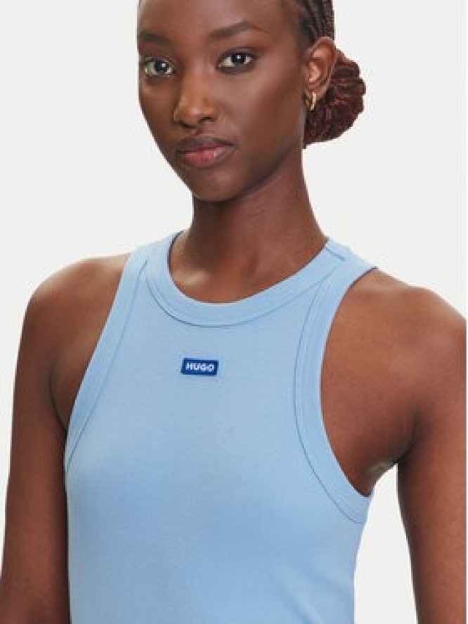 HUGO Top Easy 50508857 Błękitny Slim Fit