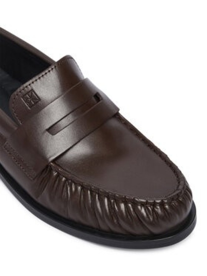 Calvin Klein Lordsy Round Loafer Lth HW0HW03126 Brązowy ciemny