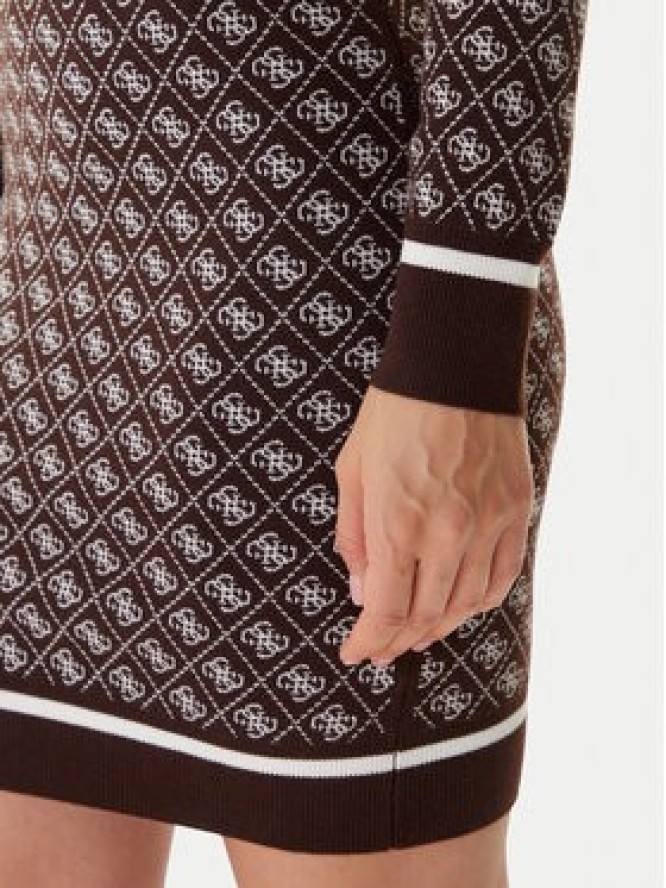 Guess Sukienka dzianinowa W5BK25 Z3JD2 Brązowy Slim Fit