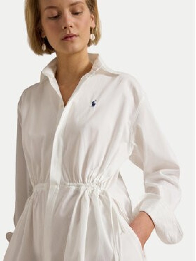 Polo Ralph Lauren Sukienka koszulowa 211B19986003 Biały Relaxed Fit