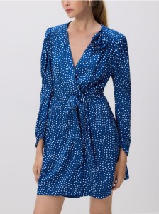 Sukienka z wiskozy - niebieski