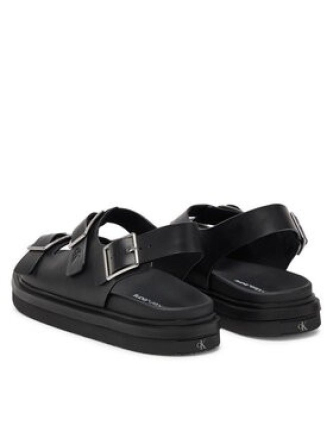 Calvin Klein Jeans Sandały Flat Molded Sandal Buckle YW0YW01785 Czarny