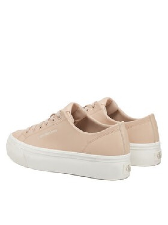 Calvin Klein Jeans Sneakersy Vulc Flatform Low Mg Lth YW0YW01771 Różowy