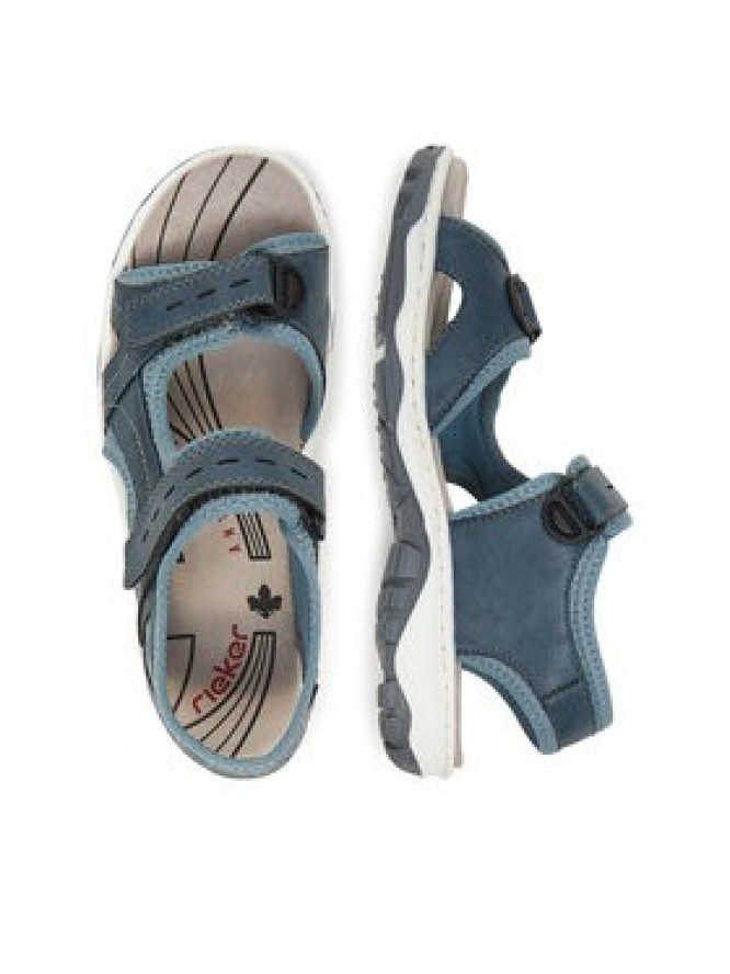 Rieker Sandały 68866-12 Niebieski