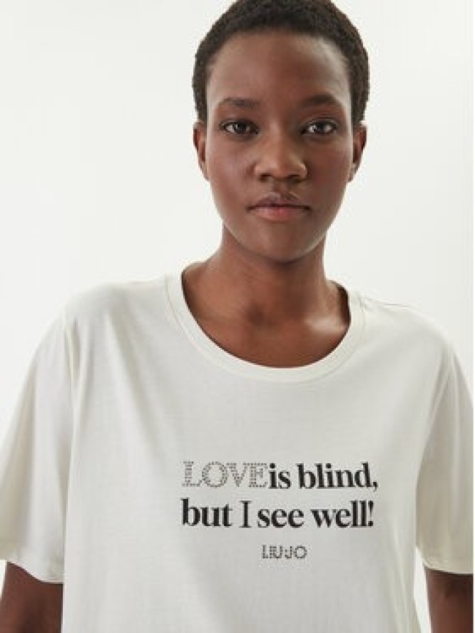 Liu Jo Sport T-Shirt TA6266 JS923 Écru Regular Fit