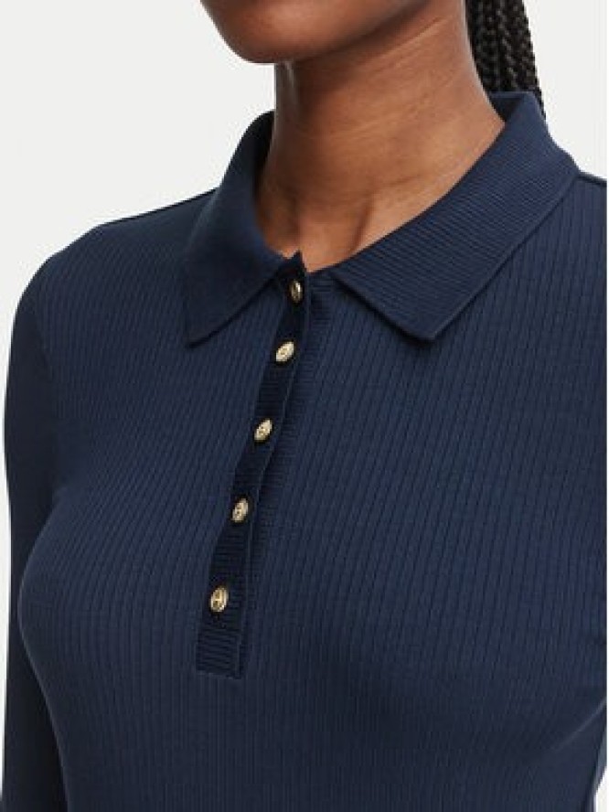 Tommy Hilfiger Polo WW0WW51731 Granatowy Slim Fit