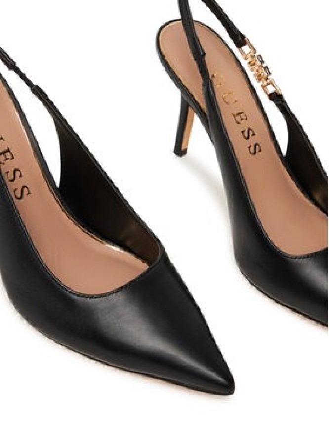 Guess Szpilki FLTNS4 LEA05 Czarny